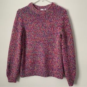 Gap Bright Rainbow Marbled Chunky Knit Sweater